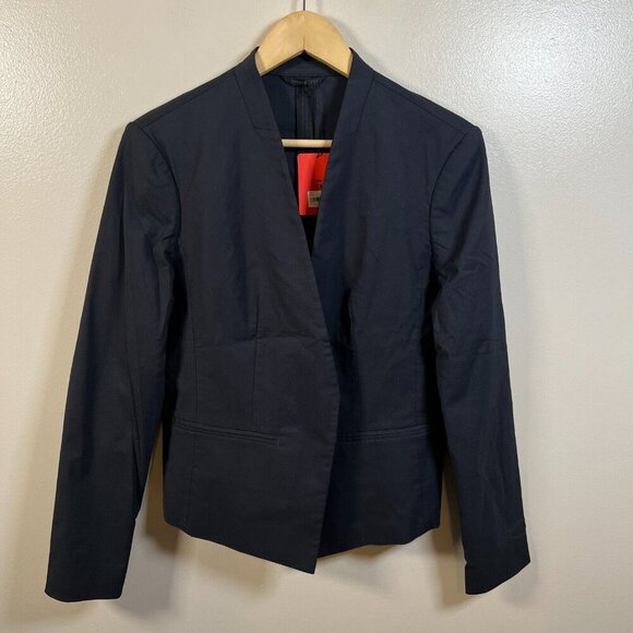 Tommy John Go Anywhere Tech Stretch Blazer Jacket Womens Size Large Black Work - Picture 1 of 11